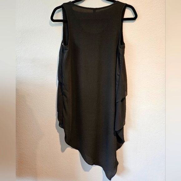 EUC Xhilaration Women's Size S Multi Layered Sheer Top Hi Low lagenlook - Picture 2 of 4